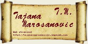 Tajana Marošanović vizit kartica